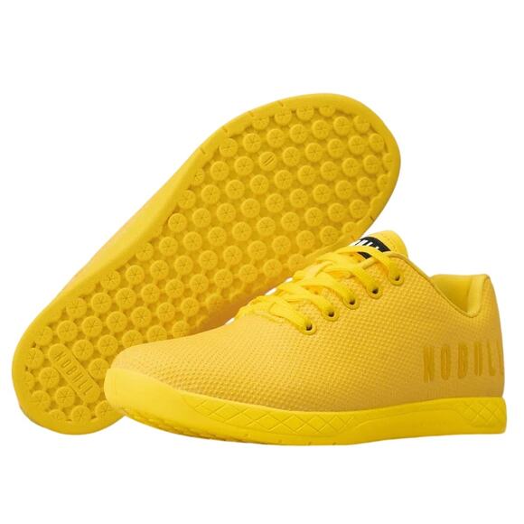 Nobull Lemon Drop Training Shoes Lace Up Low Workout Athletic Yellow M12.5 W14 - Picture 1 of 9